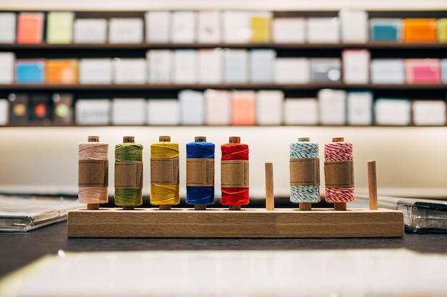 Hilos organizados por color